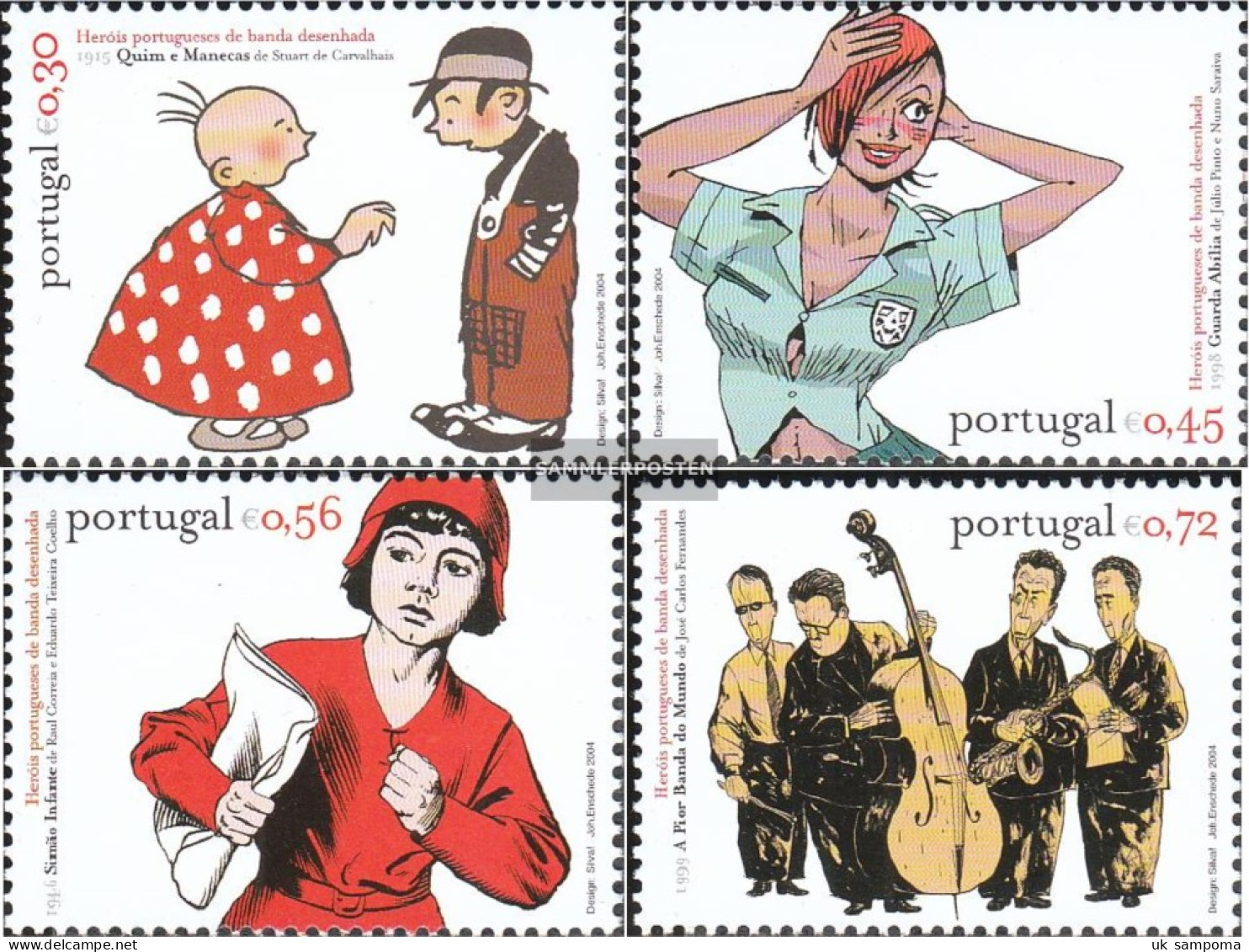 Portugal 2851-2854 (complete Issue) Unmounted Mint / Never Hinged 2004 Comic Characters - Unused Stamps