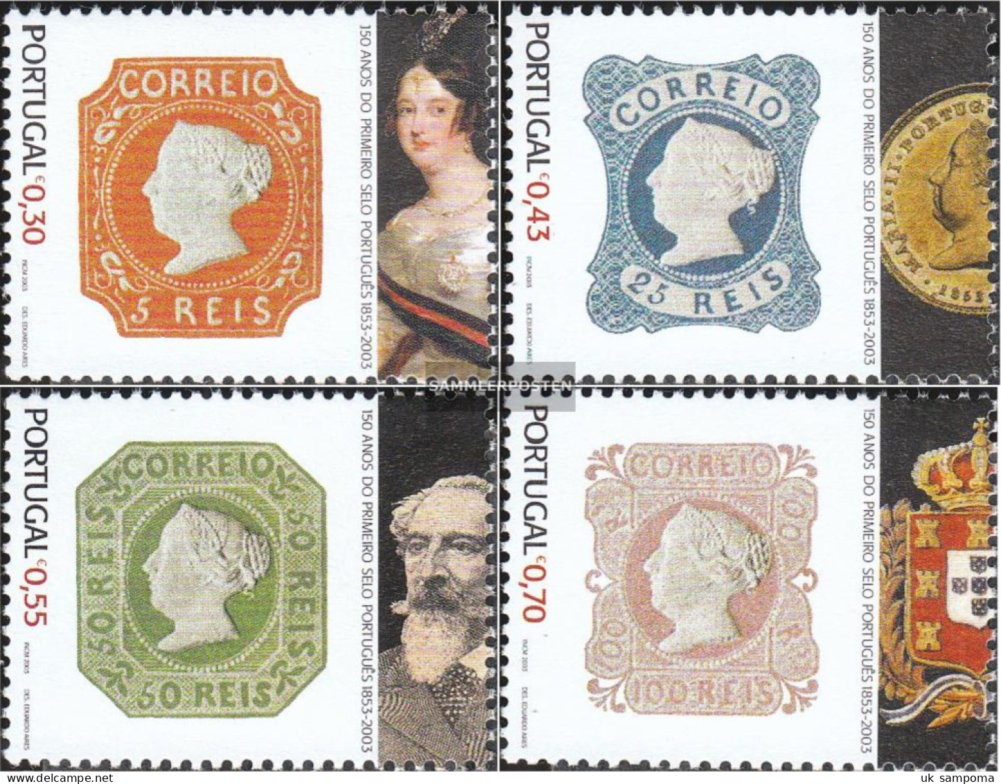 Portugal 2653-2656 (complete Issue) Unmounted Mint / Never Hinged 2003 150 Years Portuguese.Stamps - Ungebraucht