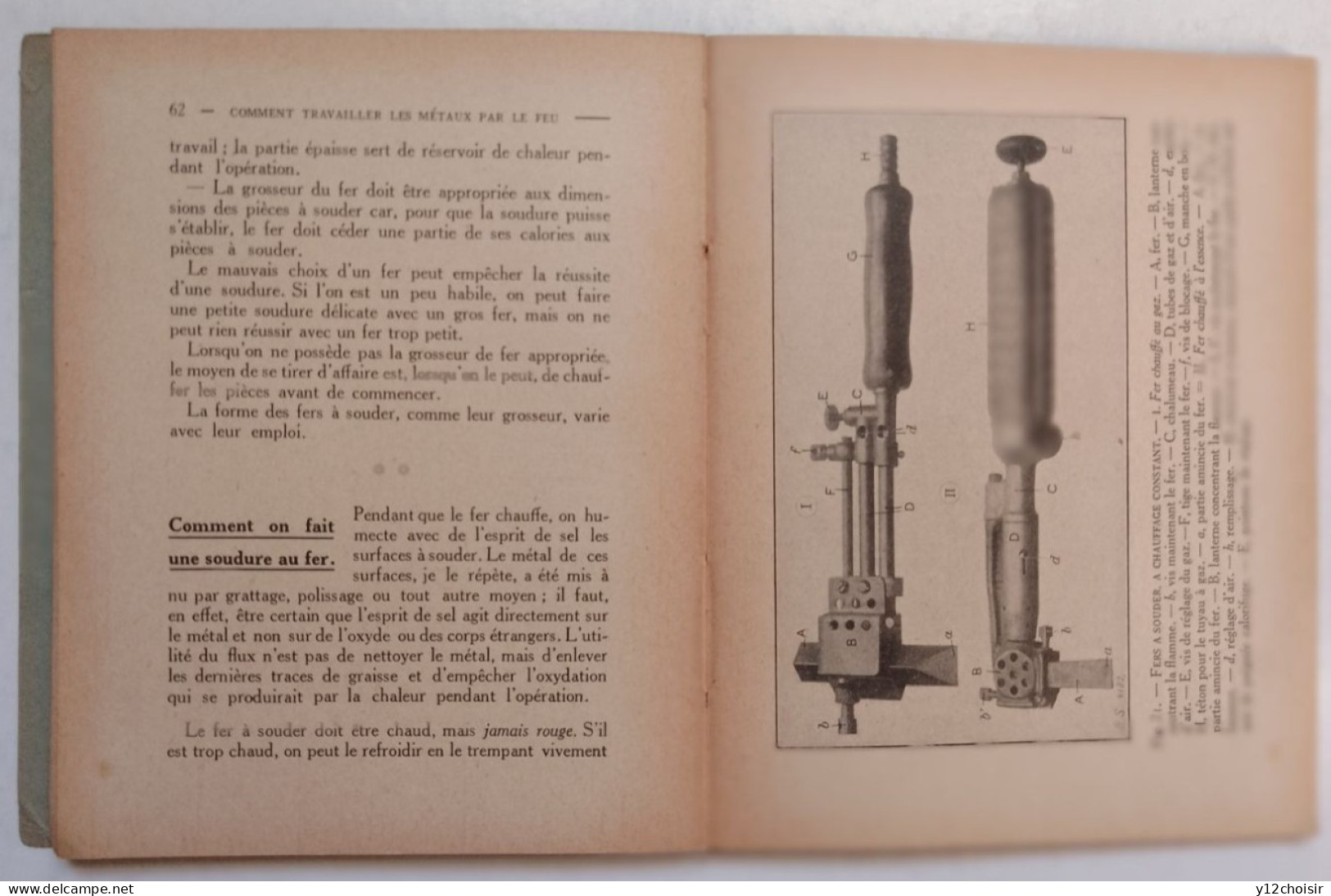 Livre Comment Un Amateur Peut Travailler Les Métaux Par Le Feu . Ed. Ernest Flammarion . Collection Baudry De Saunier - Basteln