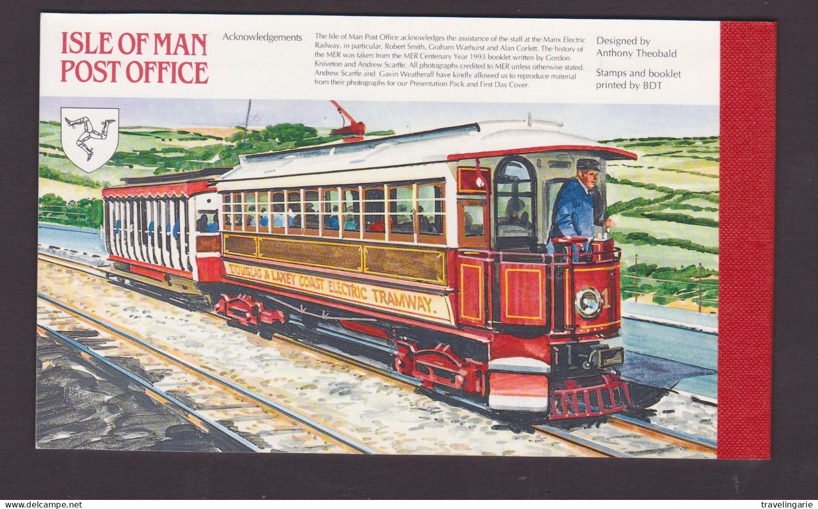 ISLE OF MAN BOOKLET MANX ELECTRIC RAILWAY 1993 MNH - Man (Ile De)