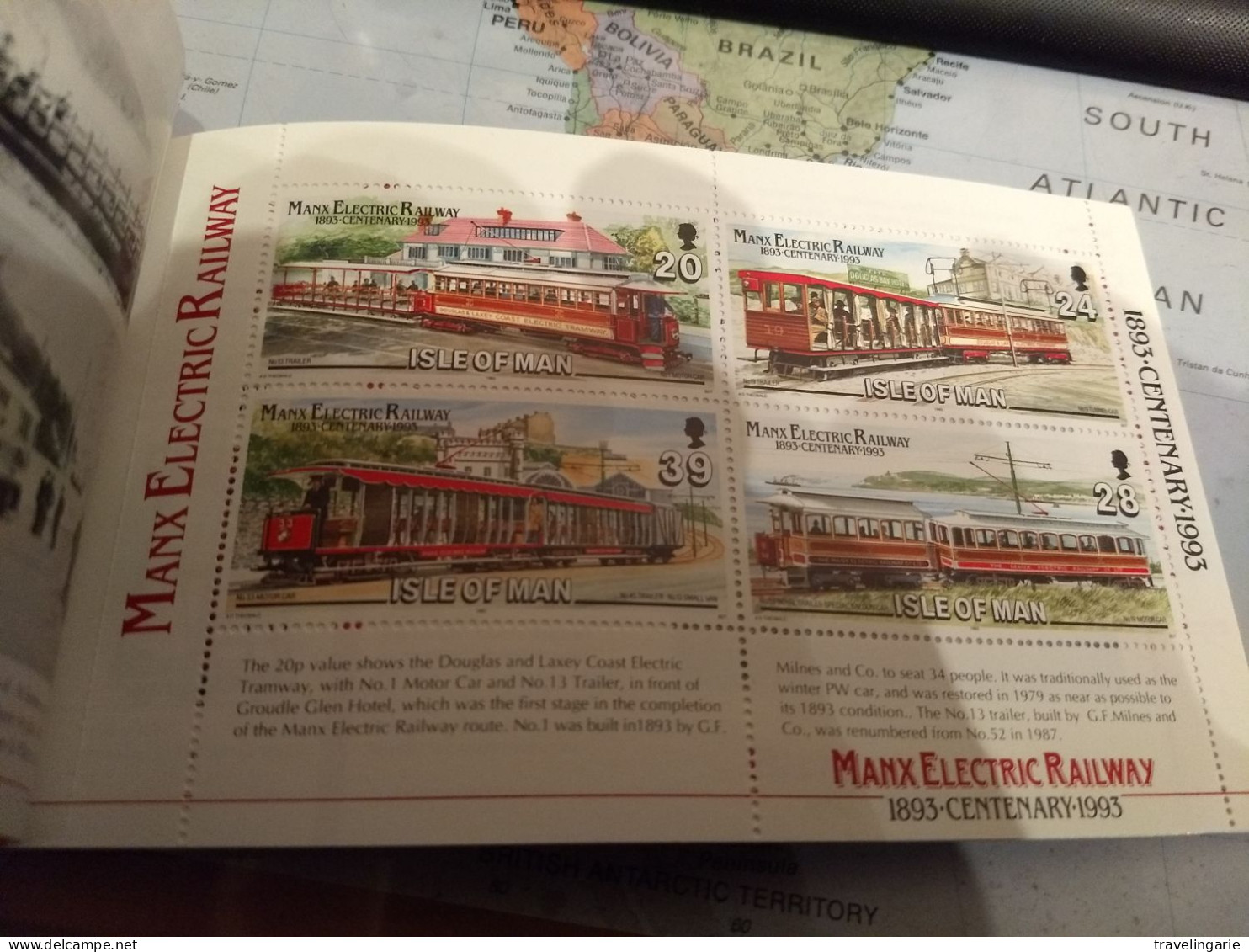 ISLE OF MAN BOOKLET MANX ELECTRIC RAILWAY 1993 MNH - Isola Di Man