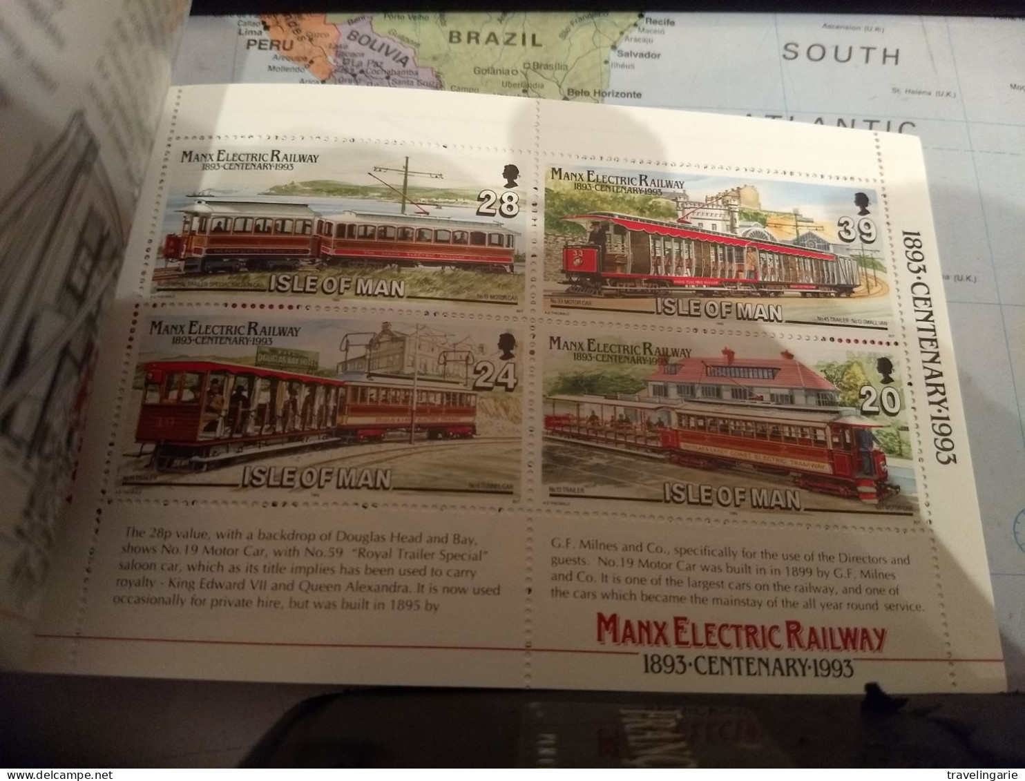 ISLE OF MAN BOOKLET MANX ELECTRIC RAILWAY 1993 MNH - Isla De Man