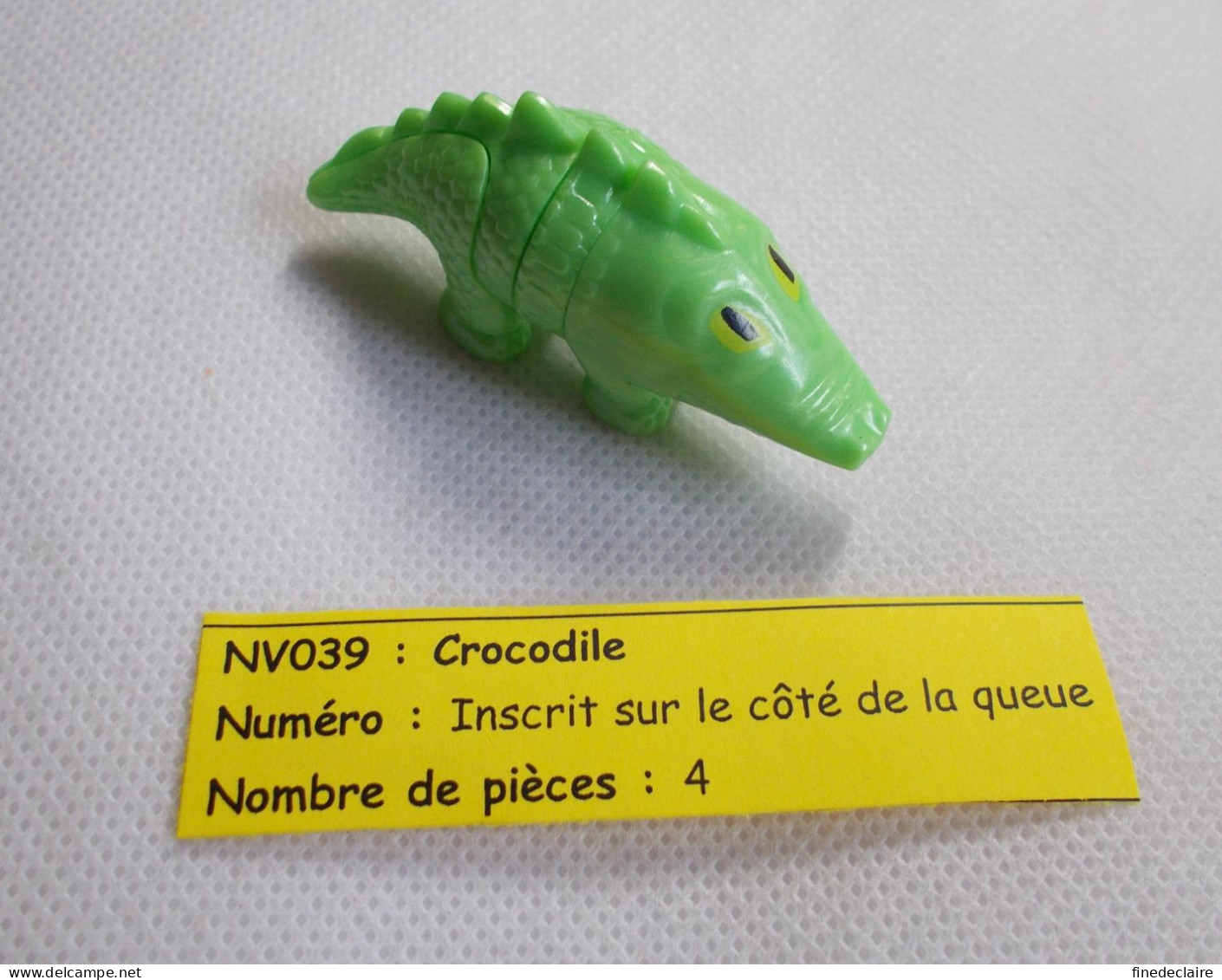 Kinder - Animaux Impossibles - Crocodile Vert Clair - NV039 - Sans BPZ - Montables