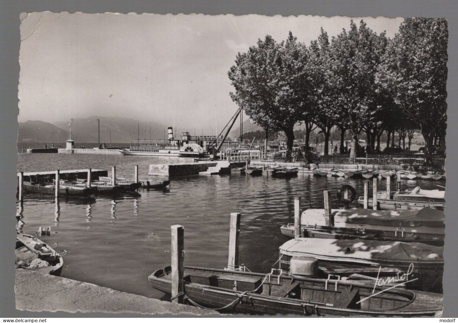 CPSM Dentelée - 73 - Aix-les-Bains - Le Grand Port - Circulée En 1956 - Aix Les Bains