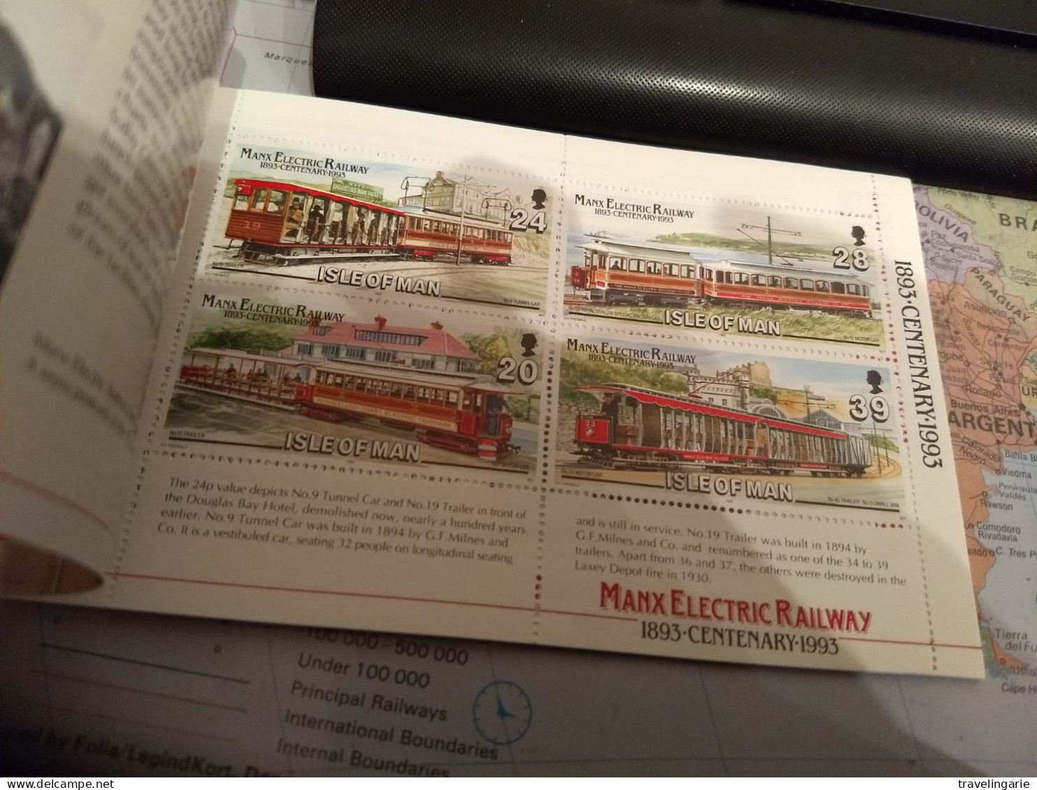 ISLE OF MAN BOOKLET MANX ELECTRIC RAILWAY 1993 MNH - Treinen