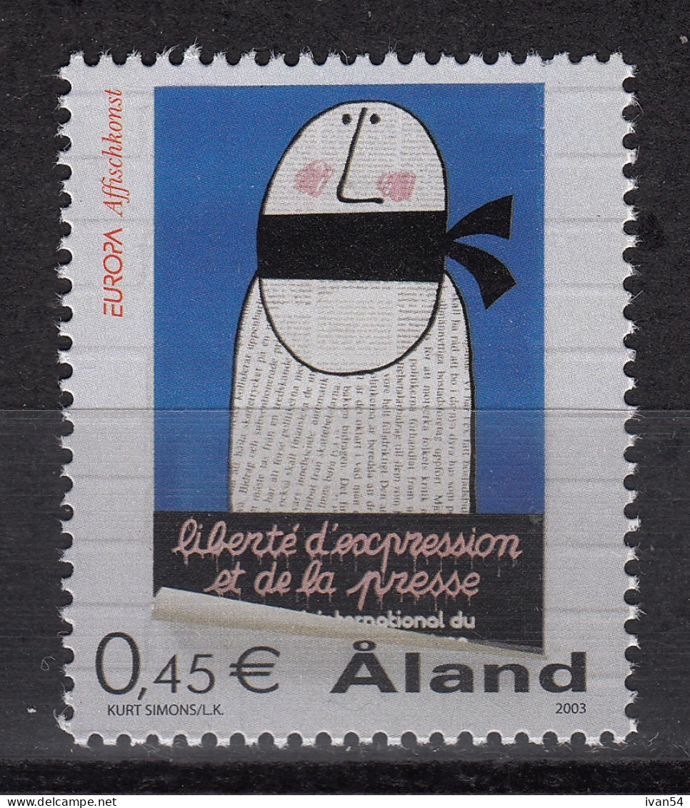 ALAND (FINLAND) 223  ** MNH – Europe CEPT 2003 : Art De L’affiche - Ålandinseln