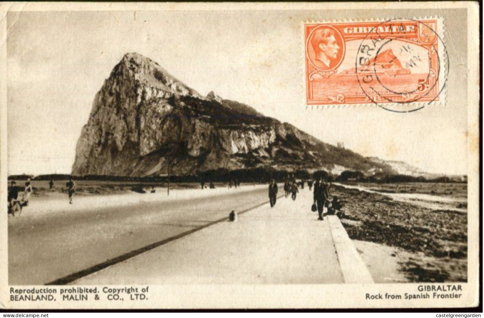 X0120 Gibraltar, Maximum 1947, Gibraltar Rock From Spanish Frontier - Gibraltar