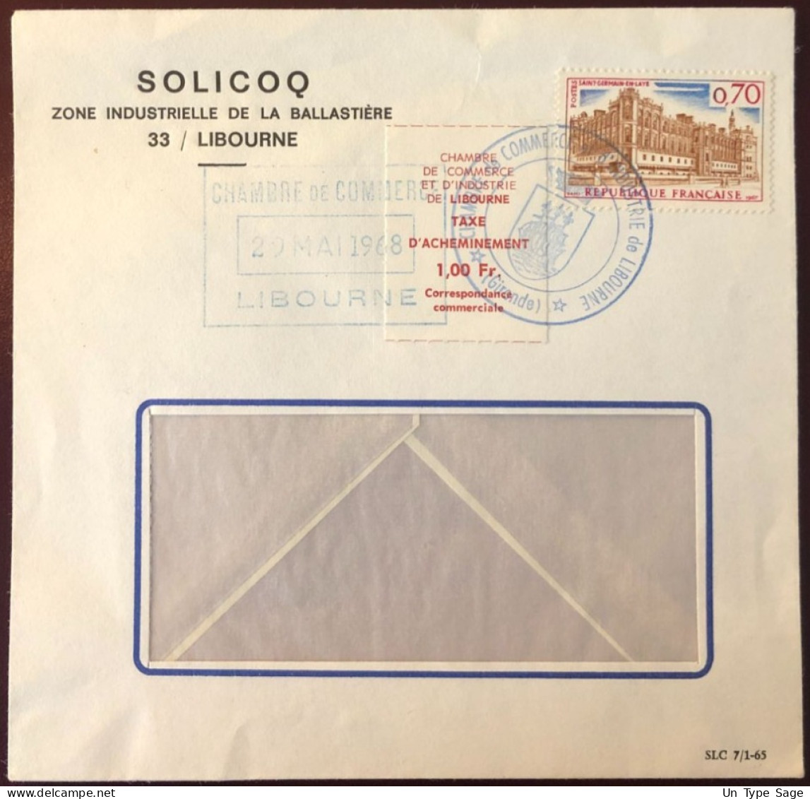 France Timbre De Grève N°6 Sur Enveloppe LIBOURNE 20.5.1968, Cote 70€ - (W1471) - Documenti