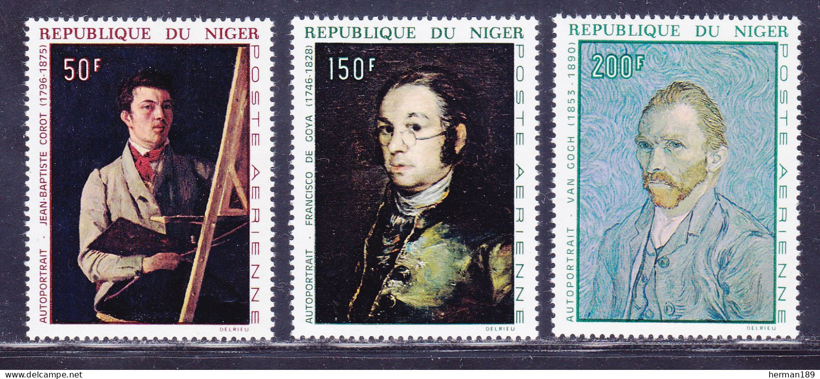 NIGER AERIENS N°   80 à 82 ** MNH Neufs Sans Charnière, TB (D7771) Tableaux, Autoportraits - 1968 - Niger (1960-...)