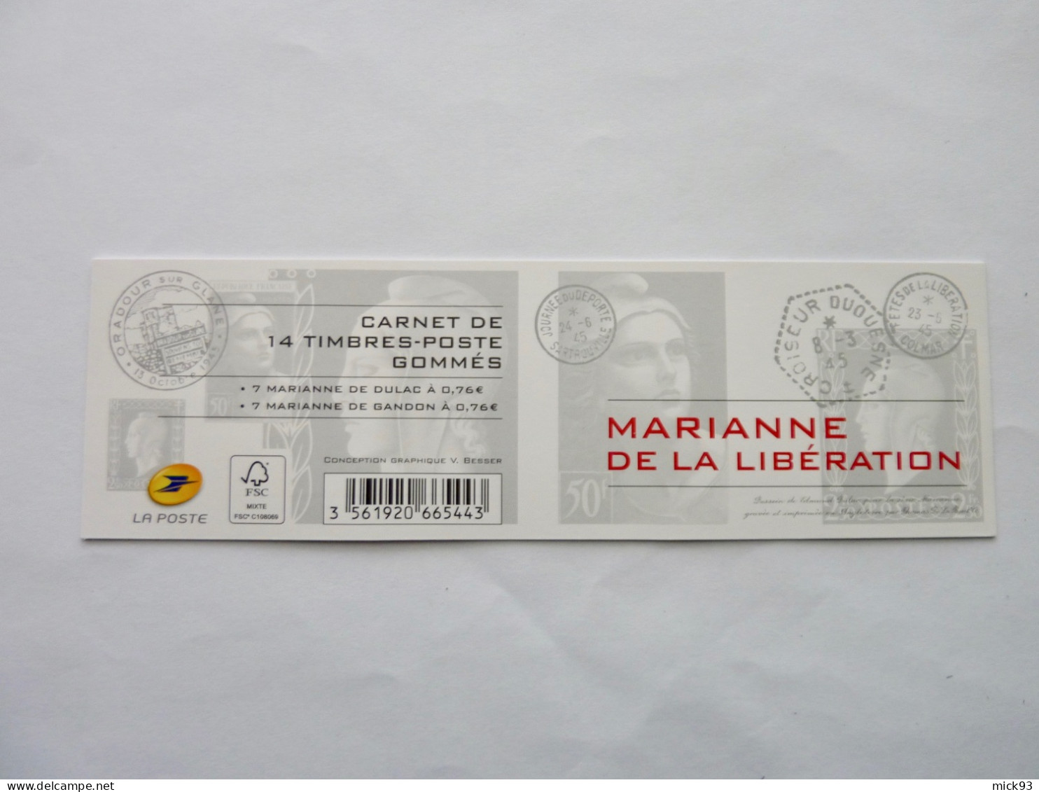 France  Carnet #1522 Marianne De La Libération - Modernes : 1959-...