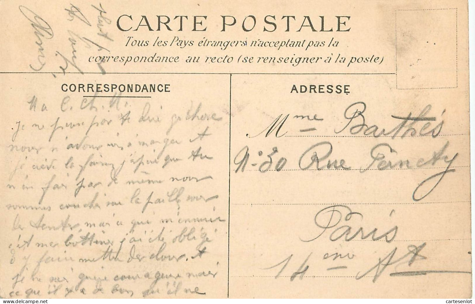 lot de 31 cartes postale France correspondance même famille