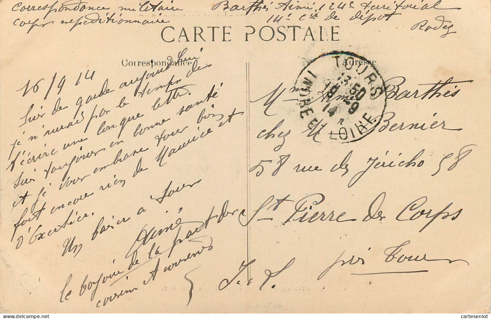 lot de 31 cartes postale France correspondance même famille