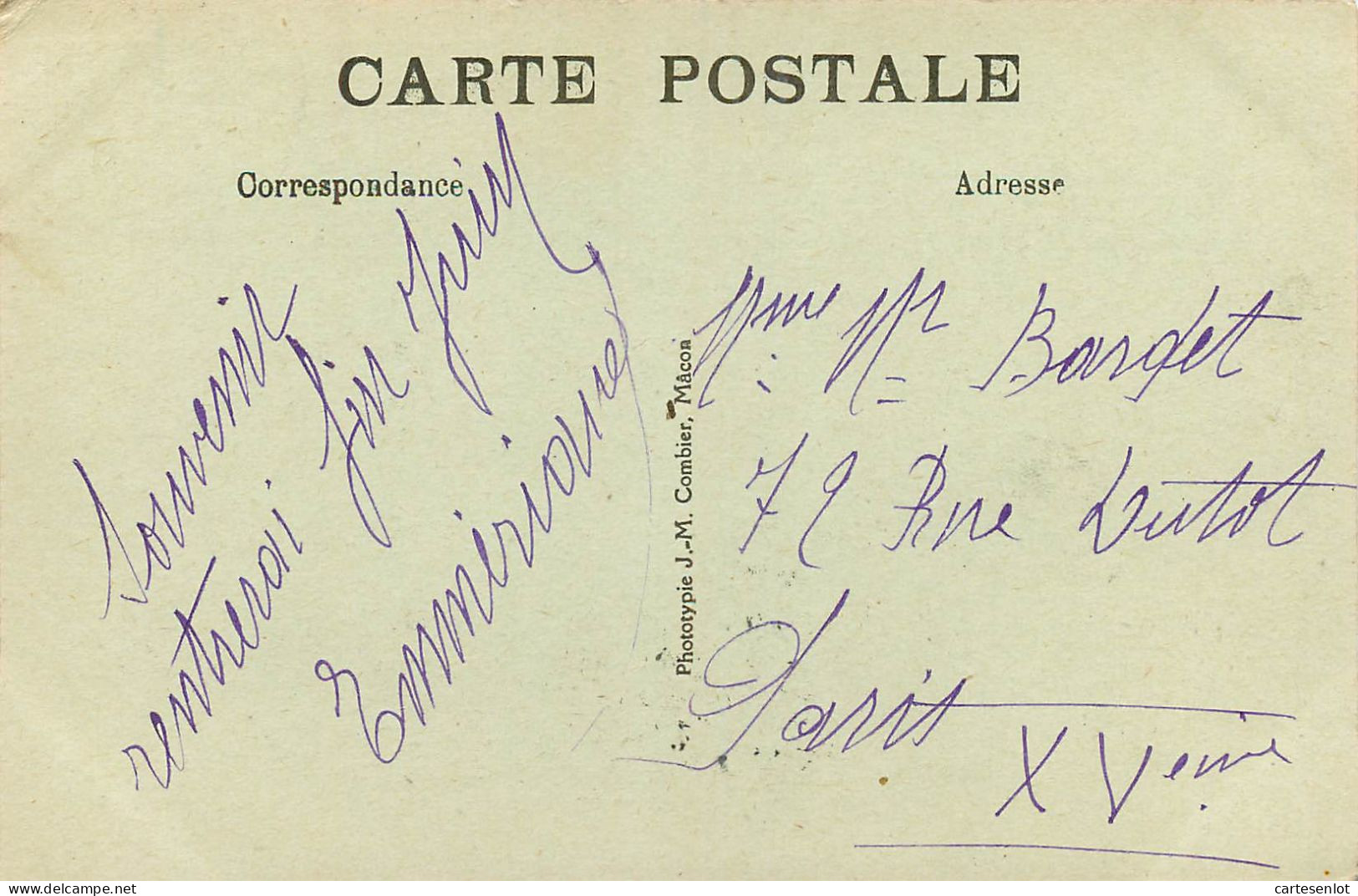 lot de 31 cartes postale France correspondance même famille