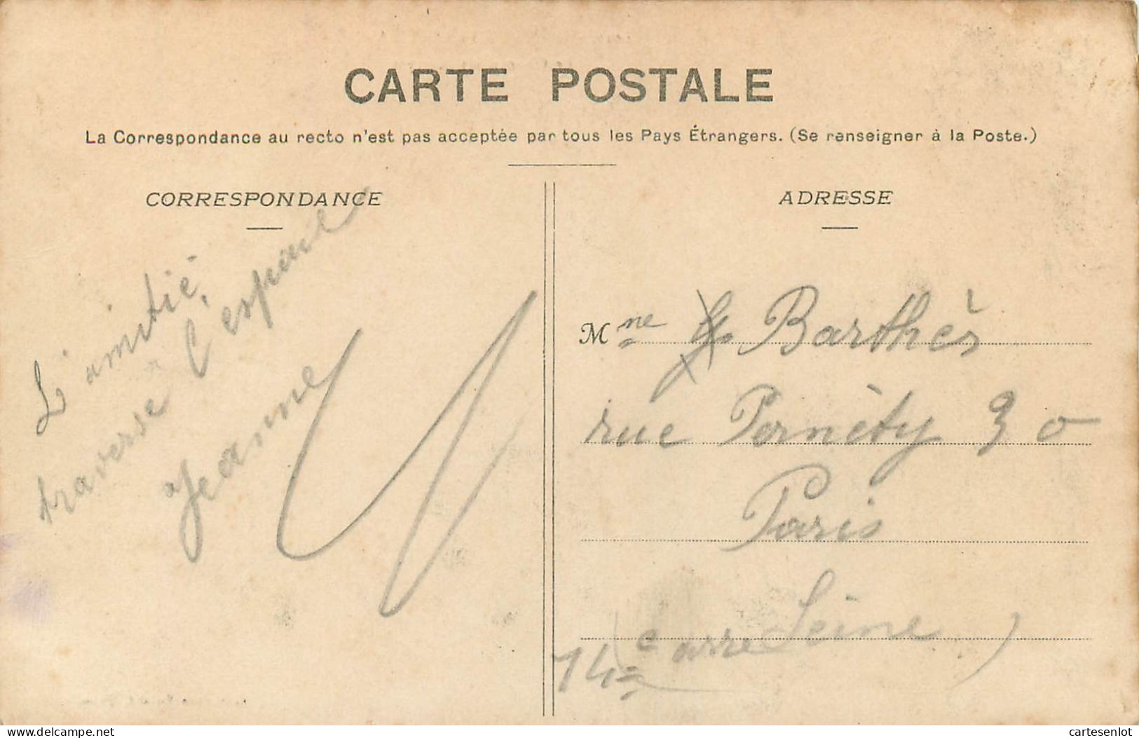 lot de 31 cartes postale France correspondance même famille