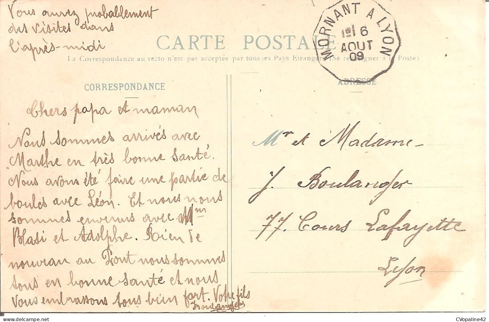 LA DEMI-LUNE (69) Avenue De La République En 1909 - Other & Unclassified