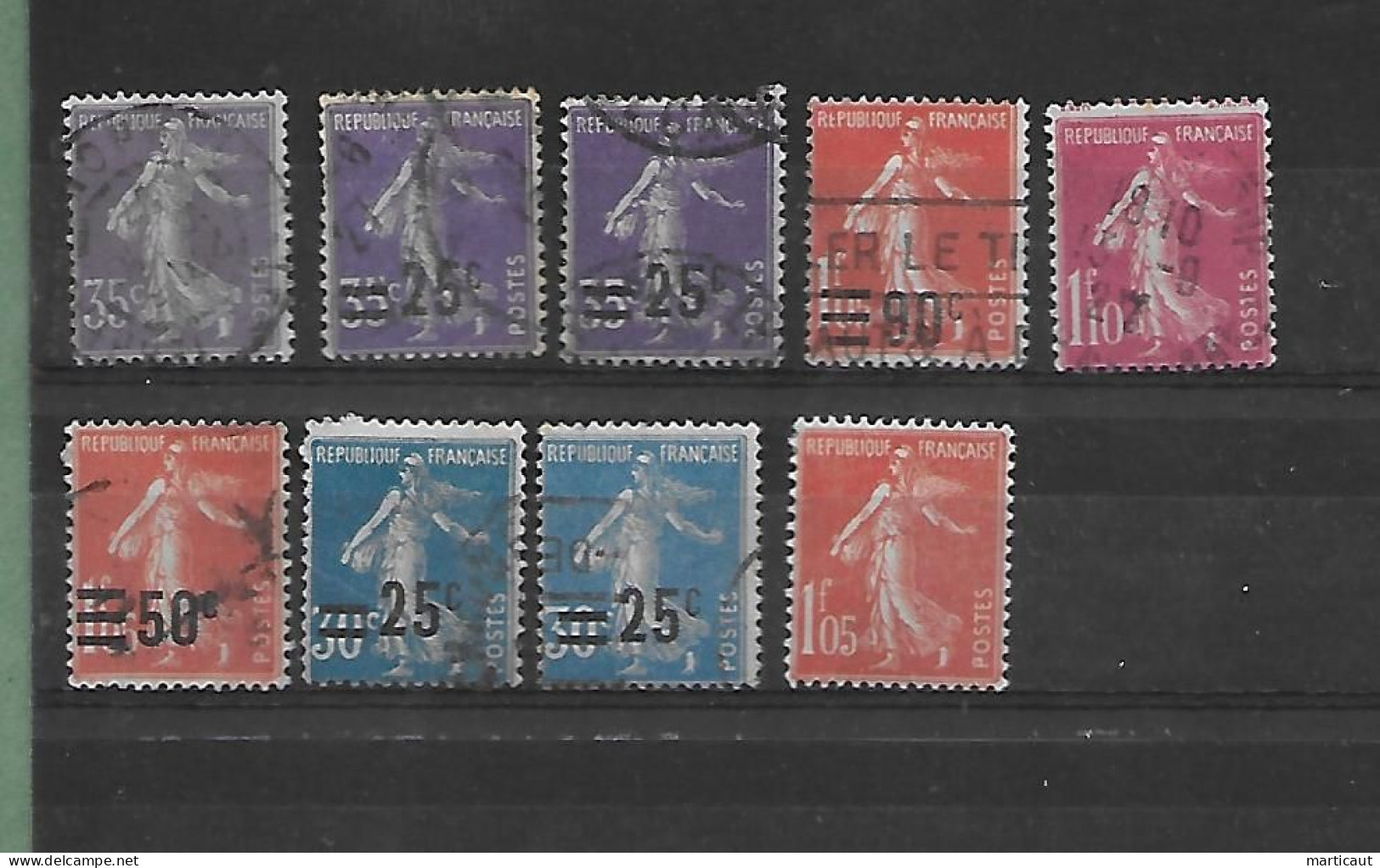 Petit Lot De Timbres Oblitérés Vendus En L'état + Extra - 1903-60 Sower - Ligned