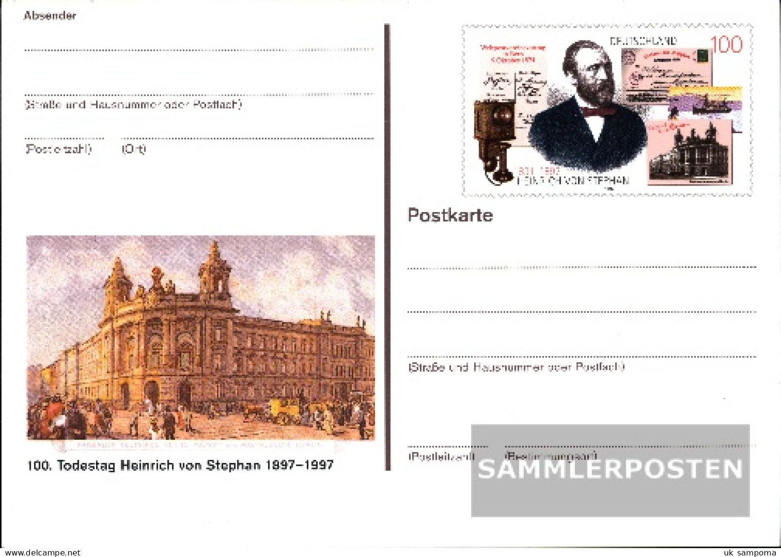 FRD (FR.Germany) PSo49 Special Postcards Gefälligkeitsgestempelt Used 1997 Reich Postal Museum - Altri & Non Classificati