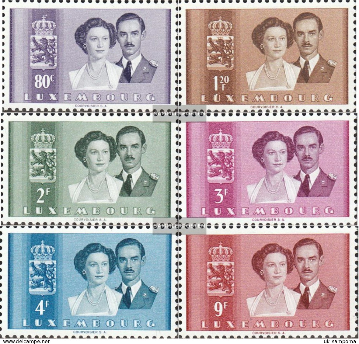 Luxembourg 505-510 (complete Issue) Unmounted Mint / Never Hinged 1953 Wedding - Unused Stamps