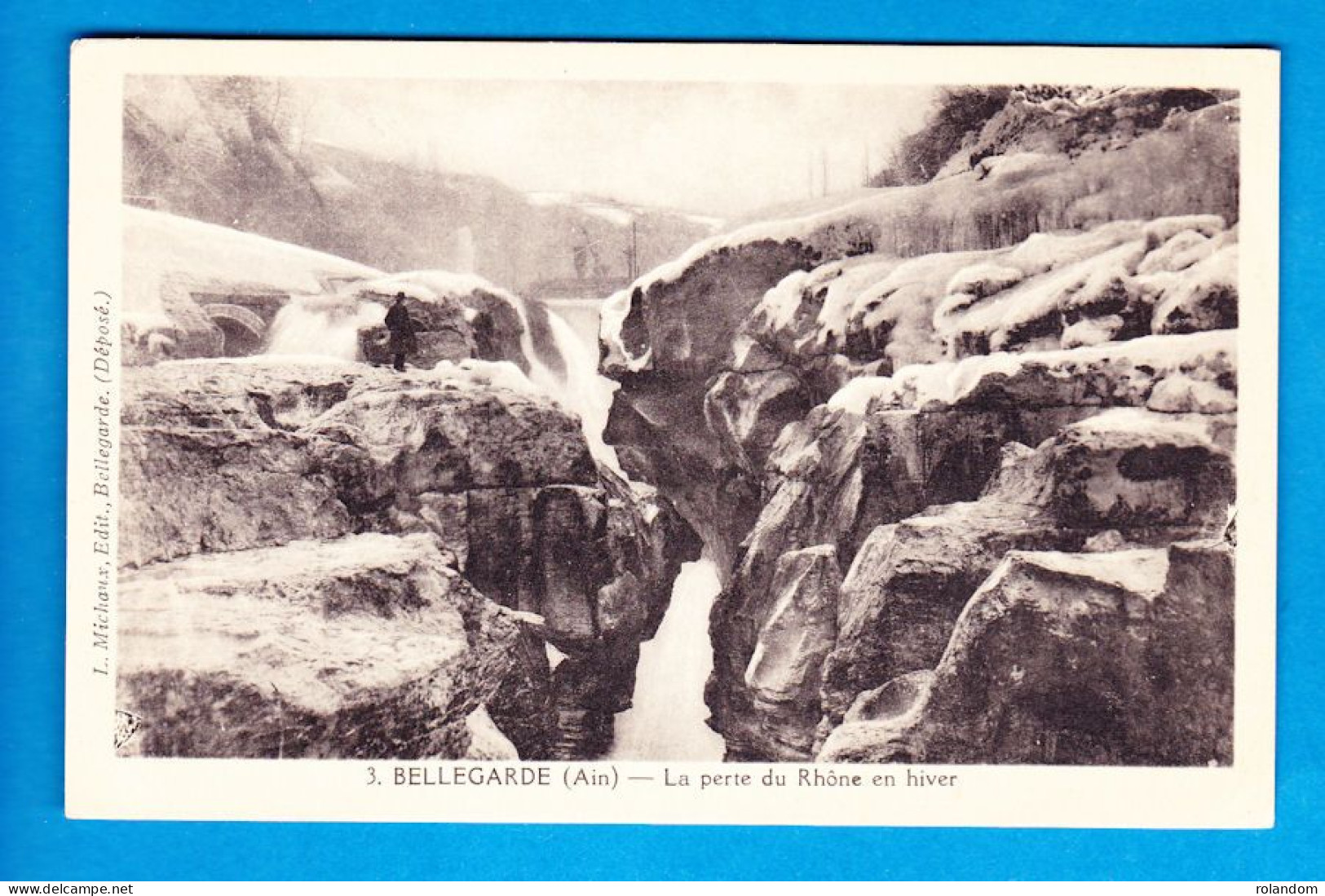 CPA Bellegarde La Perte Du Rhône En Hiver Non Circulée éd. L. Michaux - Bellegarde-sur-Valserine