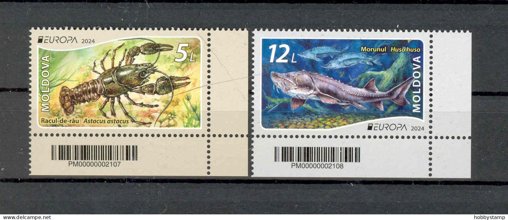 Moldova 2024  Europa CEPT Underwater Flora And Fauna 2v**MNH Corner - Moldawien (Moldau)