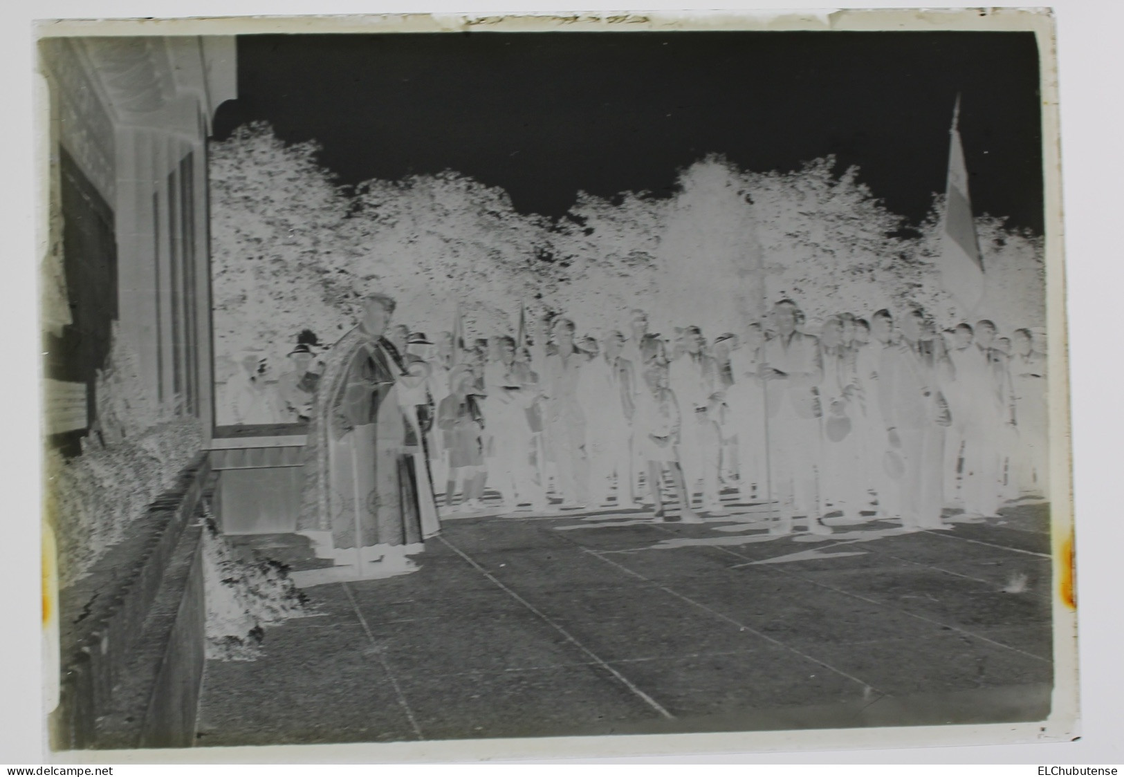 Lot Plaques Verre Négatifs Cérémonie Cimetière Militaire Beaumont-Hamel Hébuterne - Famille Tracteur Somme Années 1930 - Glass Slides