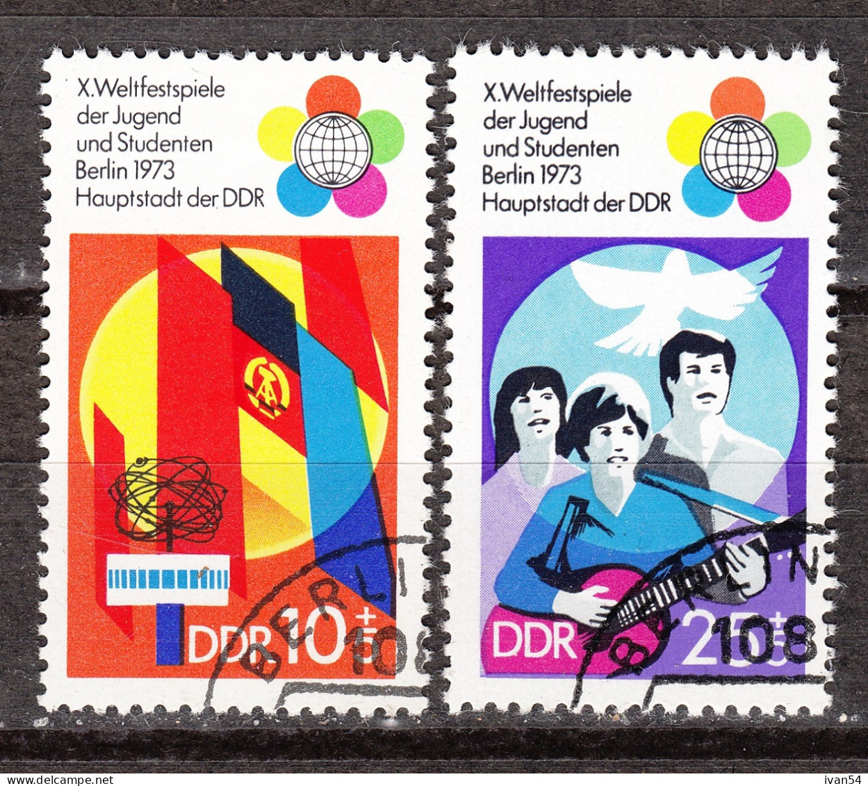 DDR 1527-8 – (0) – Festival De La Jeunesse – Youth Festival (1973) - Used Stamps