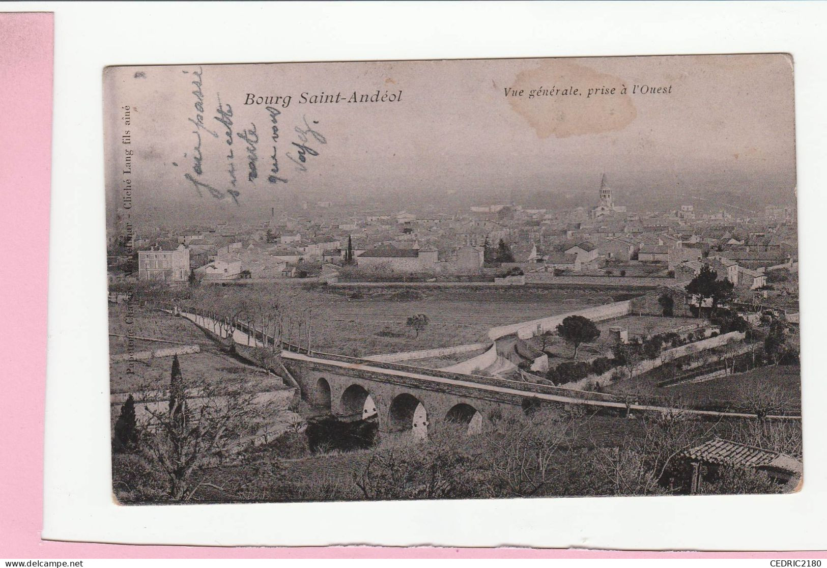 BOURG SAINT ANDEOL VUE GENERALE PRISE DE L'OUEST - Bourg-Saint-Andéol