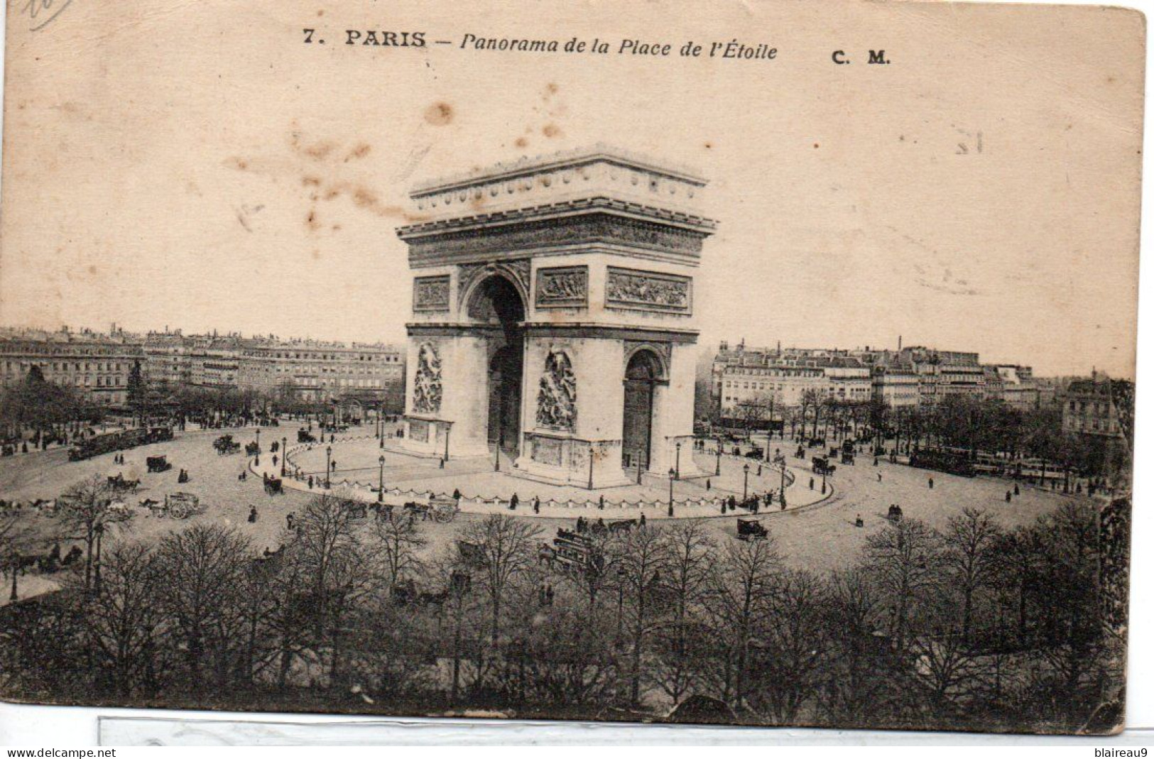 7 Panorama De La Place De L Etoile - Mehransichten, Panoramakarten