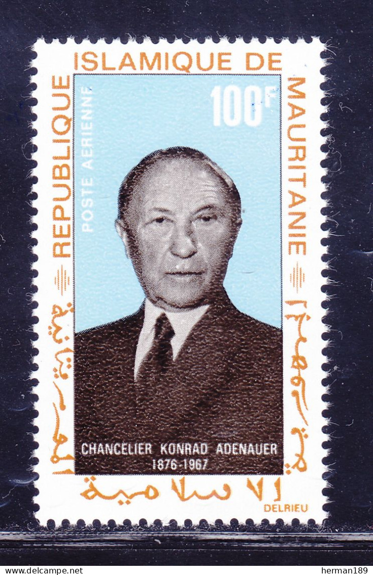 MAURITANIE AERIENS N°   72 ** MNH Neuf Sans Charnière, TB (D7772) Chancelier Konrad Adenauer - 1968 - Mauritanie (1960-...)