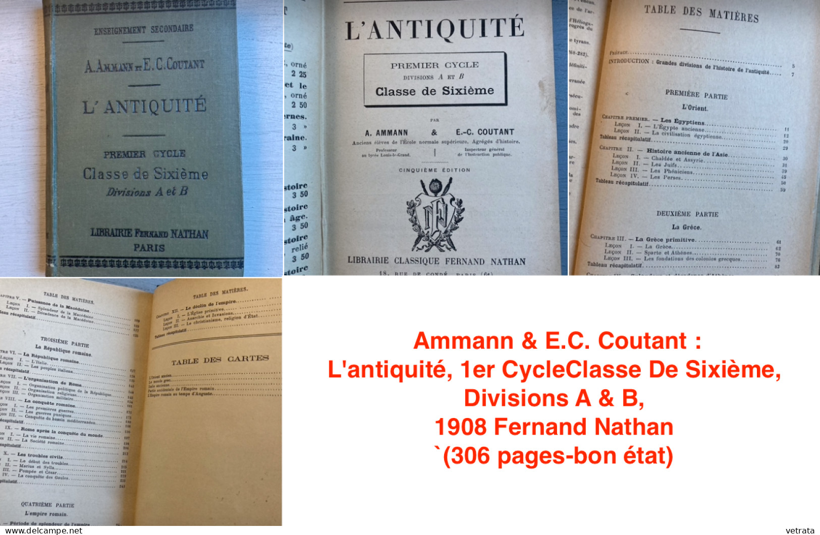 L’ANTIQUITÉ (Orient-Grèce-Rome) : 4 Livres / 2 Revues & 5 Planches Arnaud - 12-18 Anni