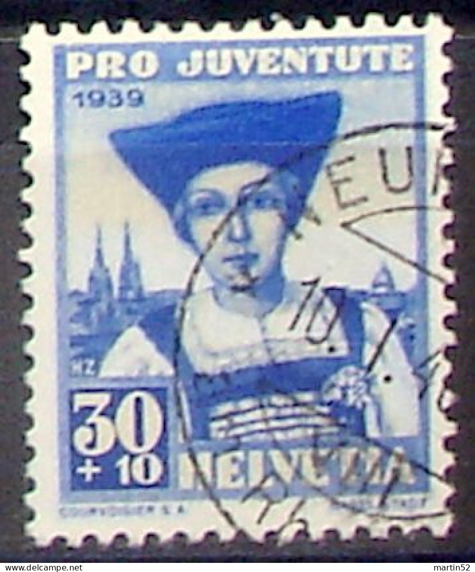 Schweiz Suisse Pro Juventute 1939: "Basler Tracht" Zu WI92 Mi 362 Yv 347 ⊙ NEUHAUSEN 10.I.40 Am Rheinfall (Zu CHF 22.50) - Used Stamps