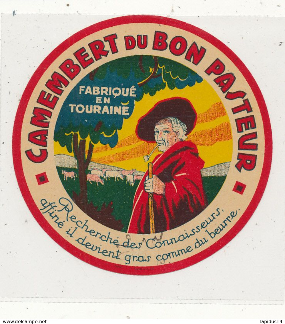 G G 309 /  ETIQUETTE DE FROMAGE  CAMEMBERT DU BON PASTEUR FAB. EN TOURAINE - Kaas