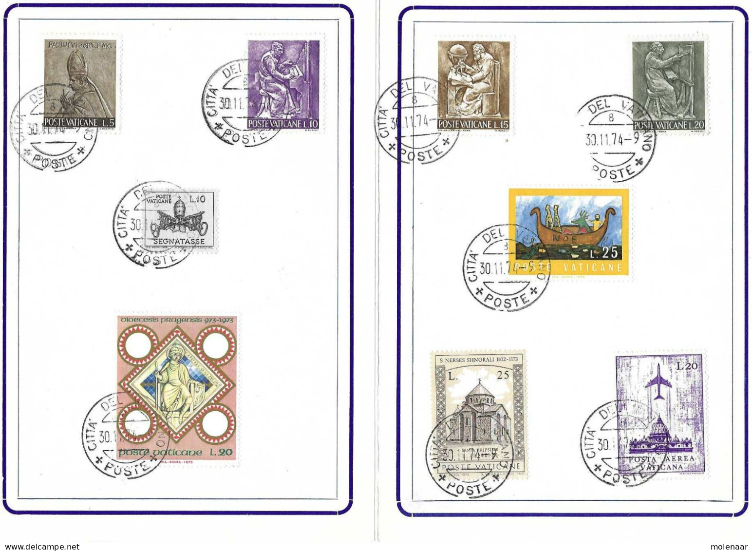 Postzegels > Europa > Vaticaanstad > 1971-1980 > Mapje Uit 1974 (16887) - Covers & Documents