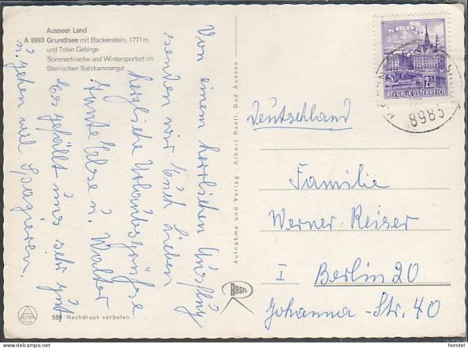 Austria - 8993 Grundlsee - Ausseer Land - Alte Ansicht - Nice Stamp - Ausserland