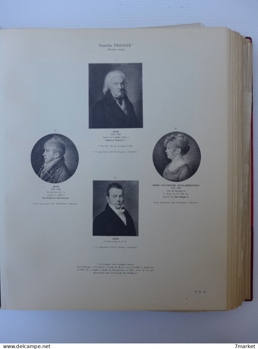 Alsace // Camille Schlumberger - Portraits Mulhousiens De La Fin Du XVIe Au Commencement Du XIXe Siècle / 1906 - 1901-1940