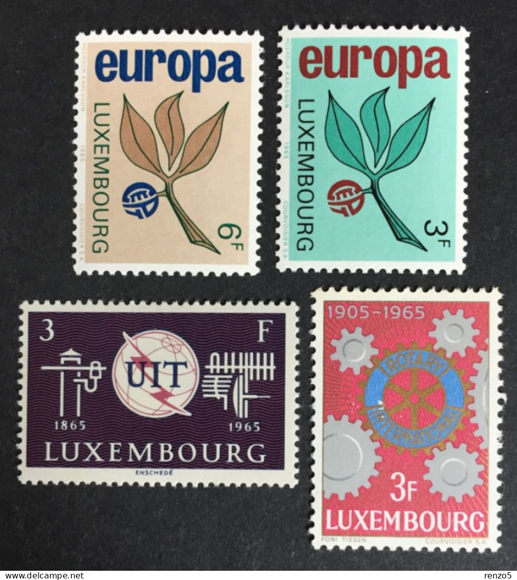 1965 Luxembourg - Europa CEPT ,Telecommunication UNION , Rotary International - Unused ( Imperfect Gum ) - Unused Stamps