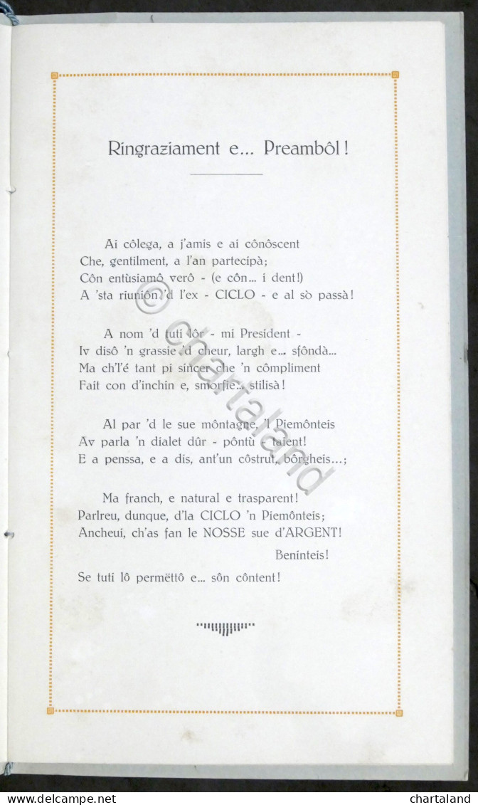 Ciclismo - In Occasione Delle Nozze D'argento Del Club Ciclo Alpino - 1925 - Other & Unclassified