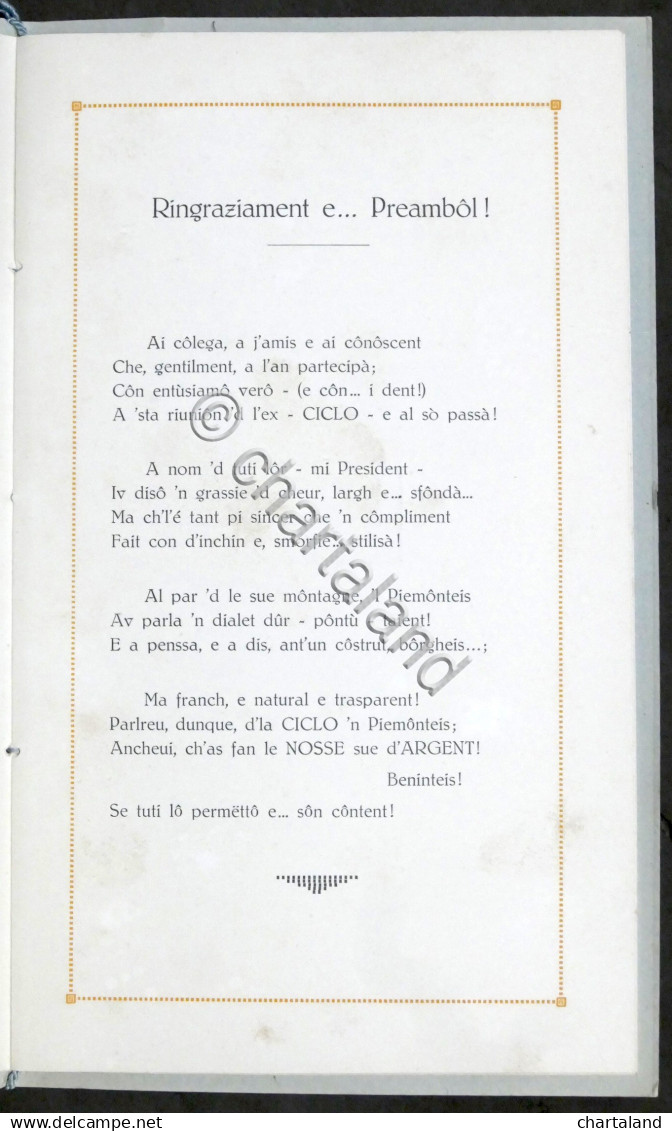 Ciclismo - In Occasione Delle Nozze D'argento Del Club Ciclo Alpino - 1925 - Autres & Non Classés