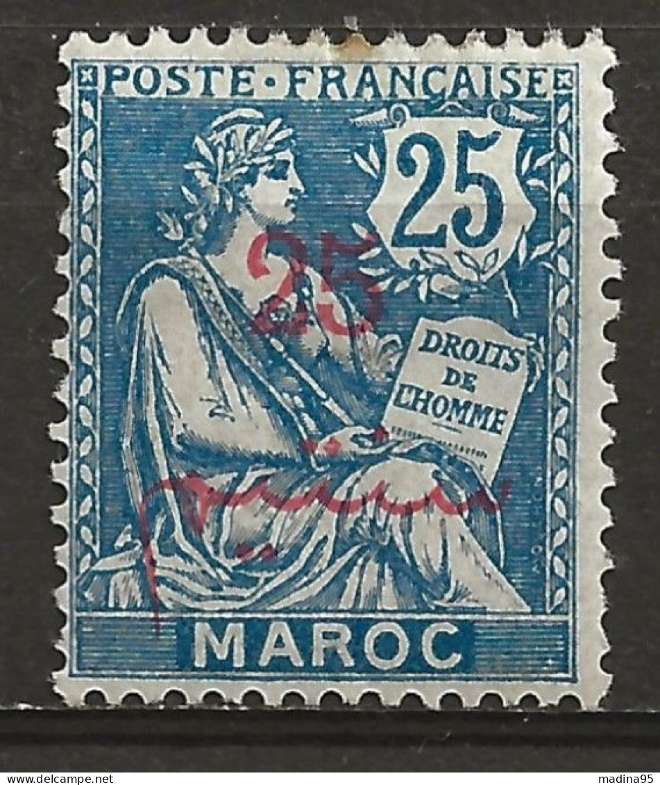 MAROC Colo:, *, N° YT 44, Ch., 1 Dt Rousse, AB - Unused Stamps