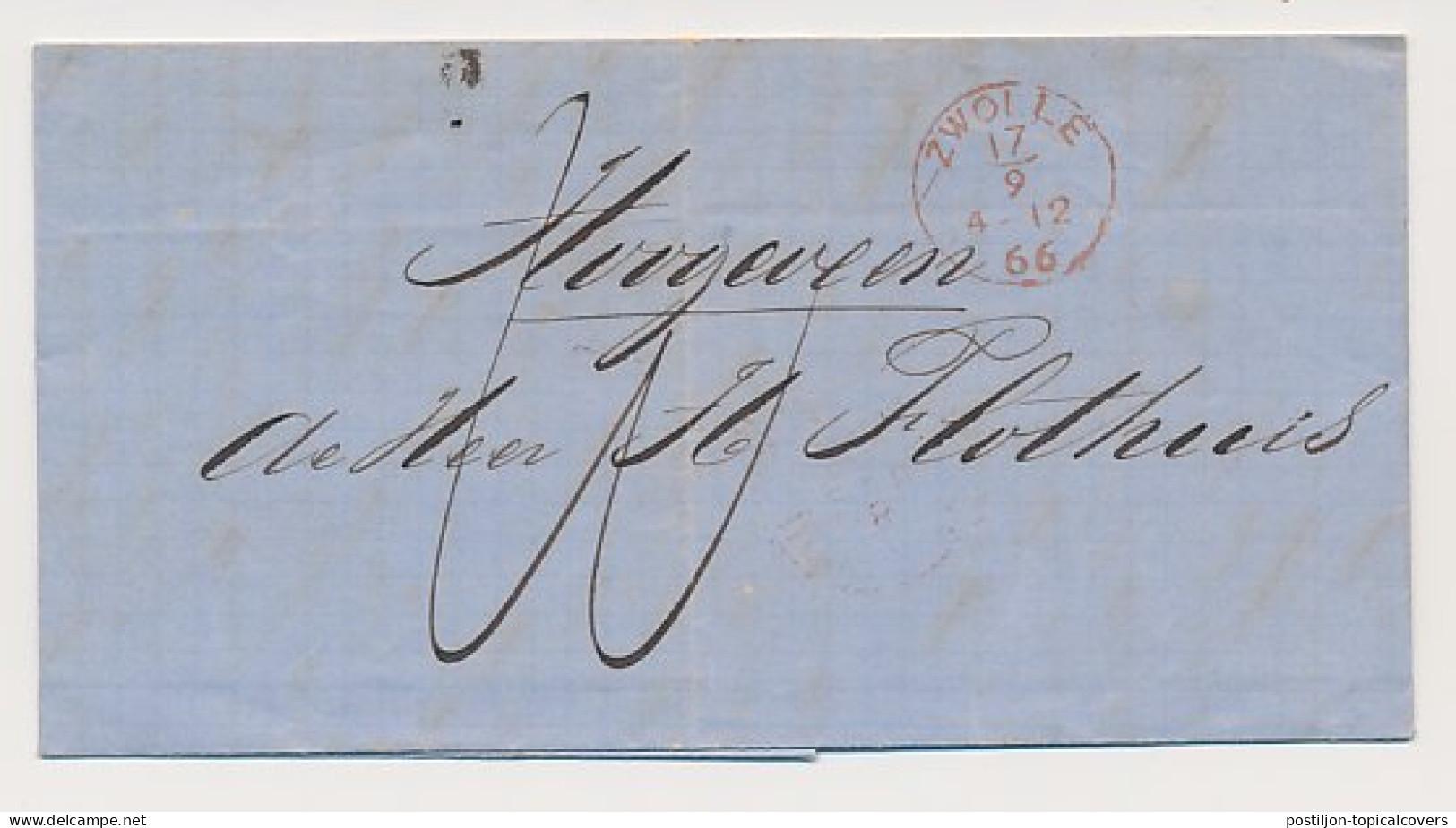 Zwolle - Hoogeveen 1866 - Proefstempel - ...-1852 Prephilately