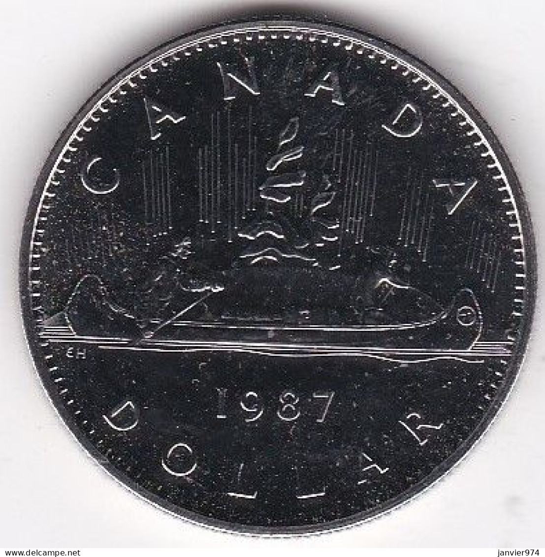 Canada 1 Dollar 1987, Elizabeth II, En Nickel, KM# 120, UNC, Neuve - Canada