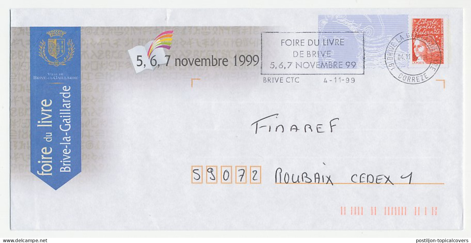 Postal Stationery / PAP France 1999 Book Fair - Non Classés