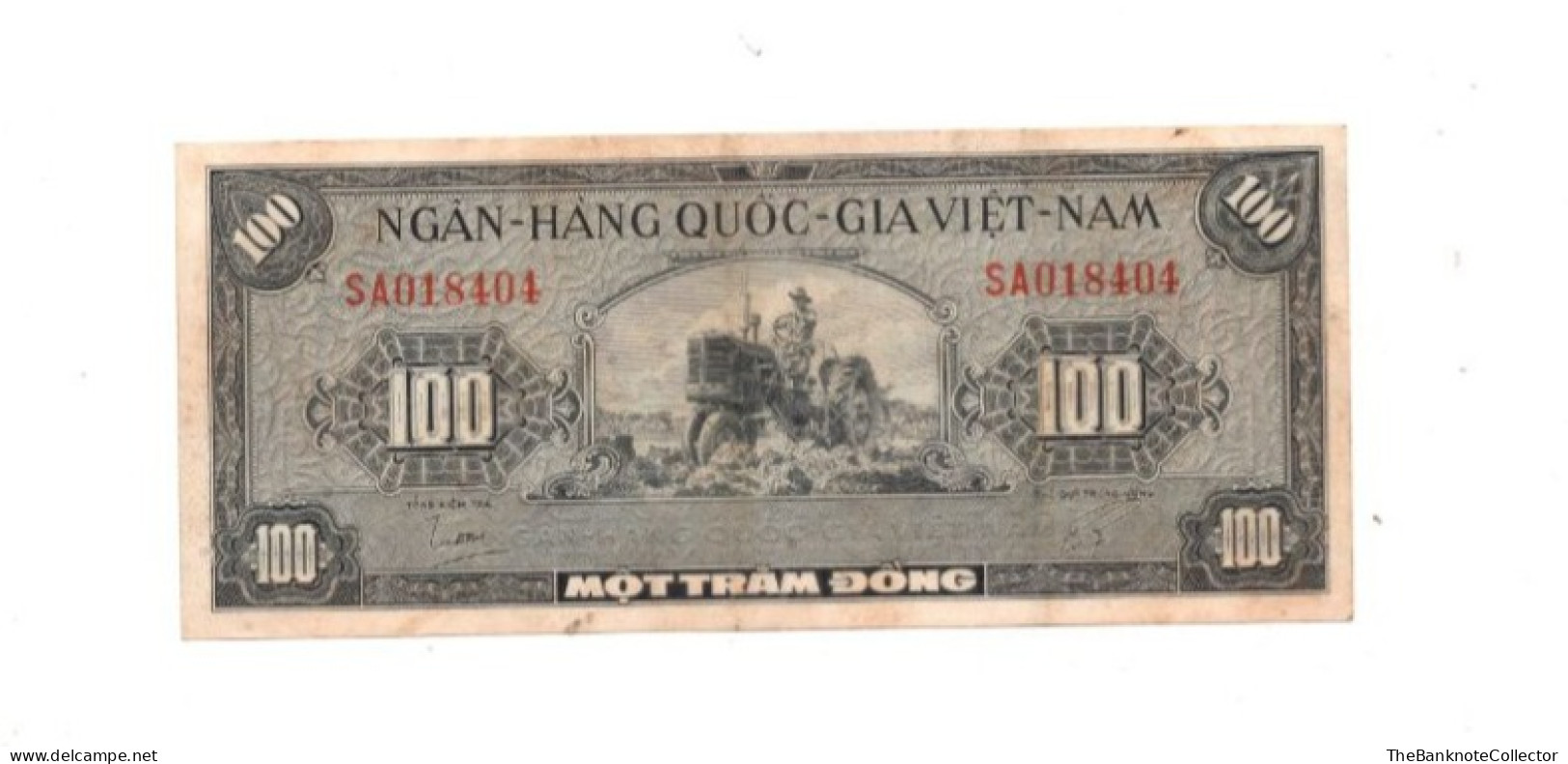 South Vietnam 100 Dong ND 1958 P-8  Crisp VF - Vietnam