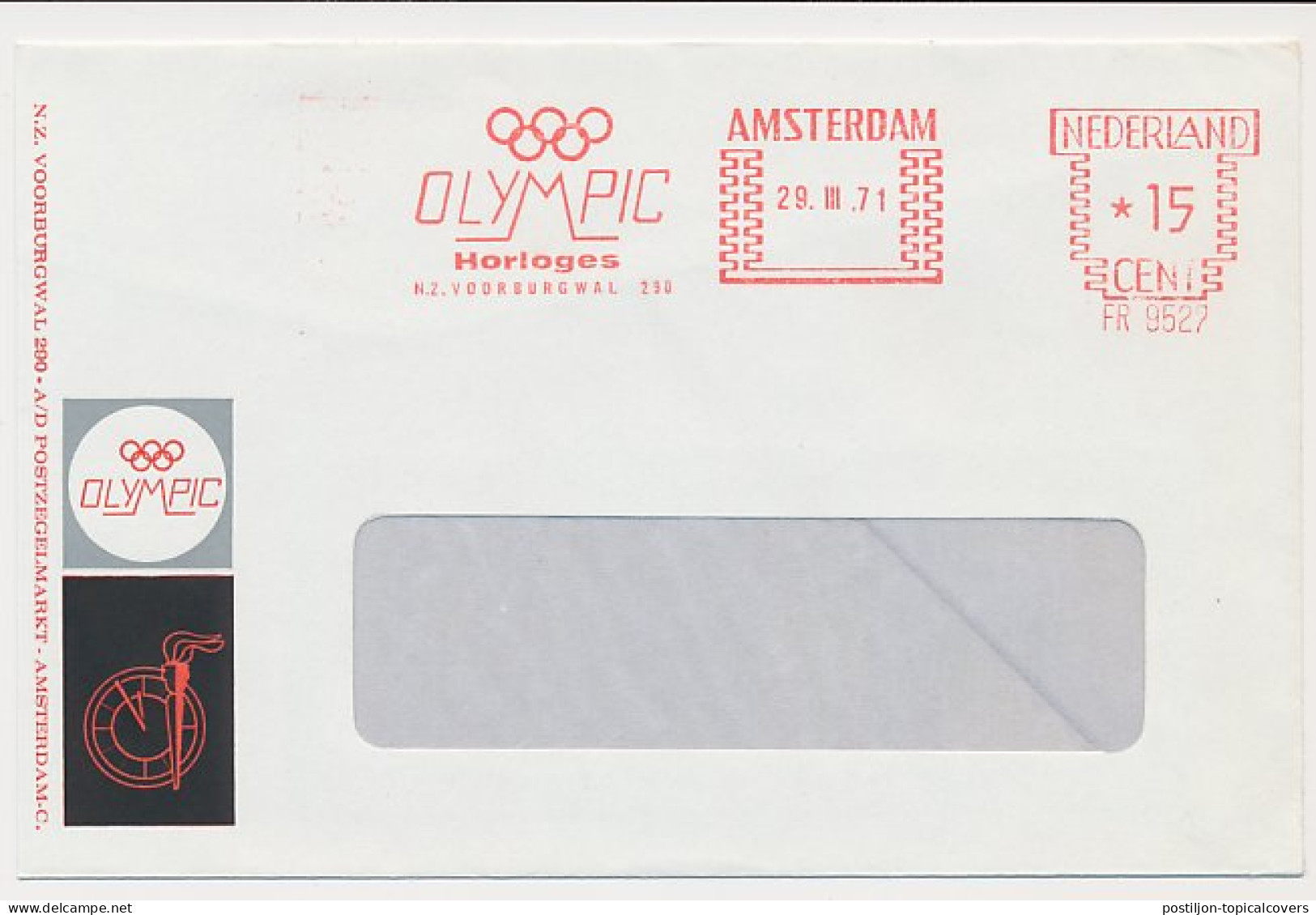 Meter Cover Netherlands 1971 Watch - Olympic - Uhrmacherei