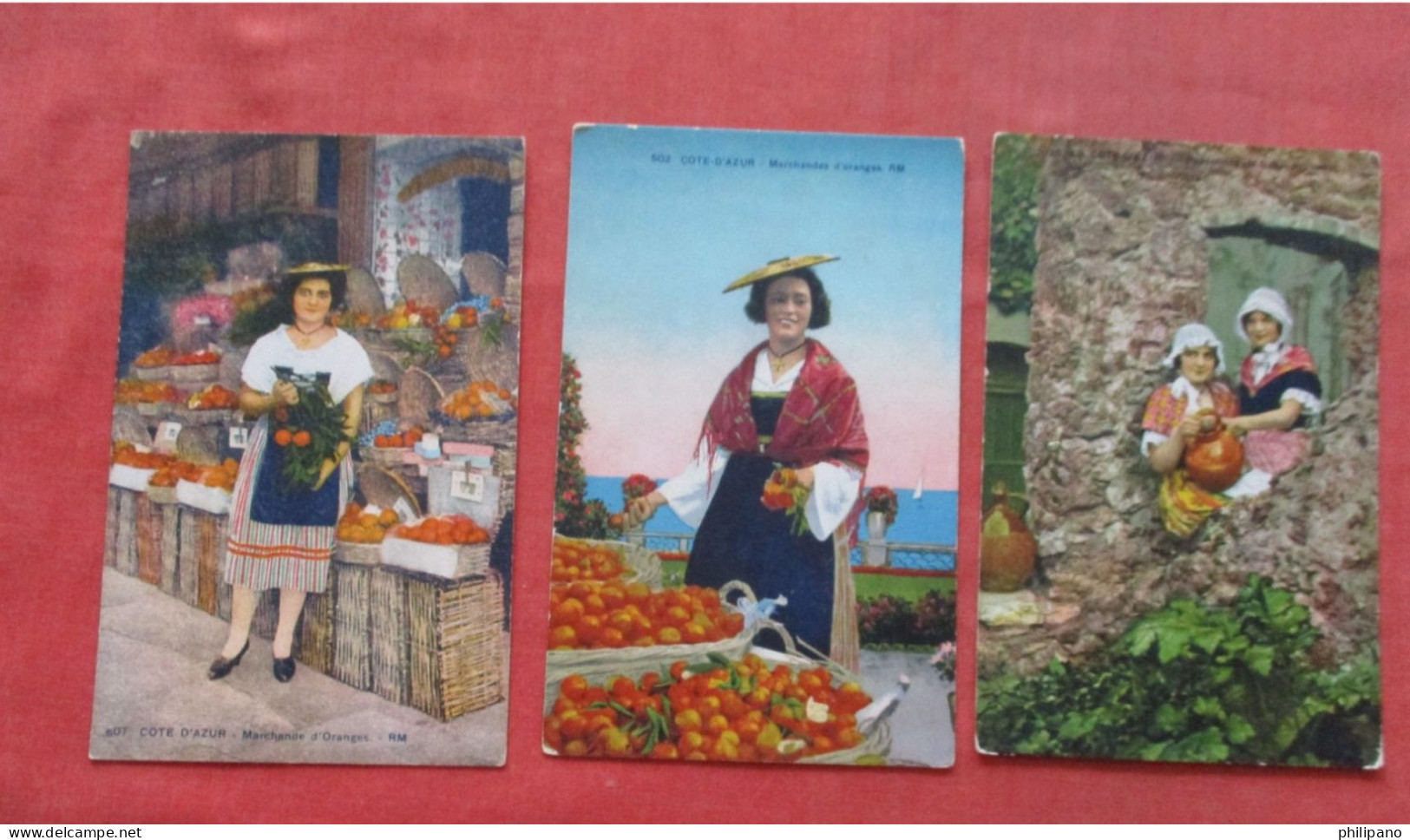 Lot Of 3 Cards.  France.  Women Costumes.  Ref 6387 - Europe