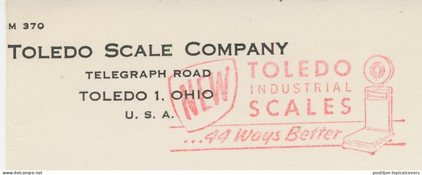 Meter Top Cut USA 1953 Scales - Toledo - Sonstige & Ohne Zuordnung