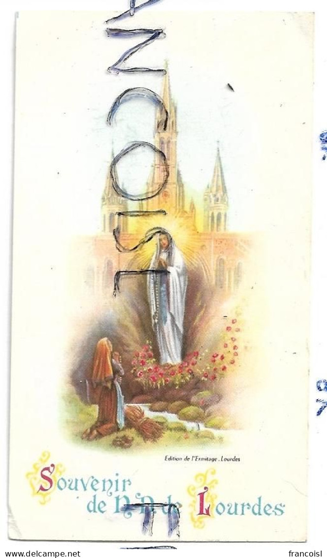 Souvenir De Notre-Dame De Lourdes. - Images Religieuses