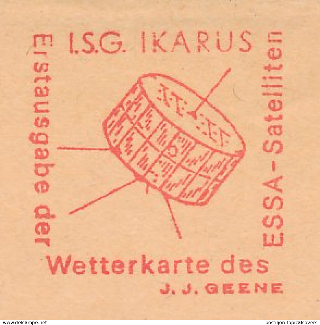 Meter Cut Germany 1969 ESSA Satellite - Weather Map - Icarus - Klimaat & Meteorologie