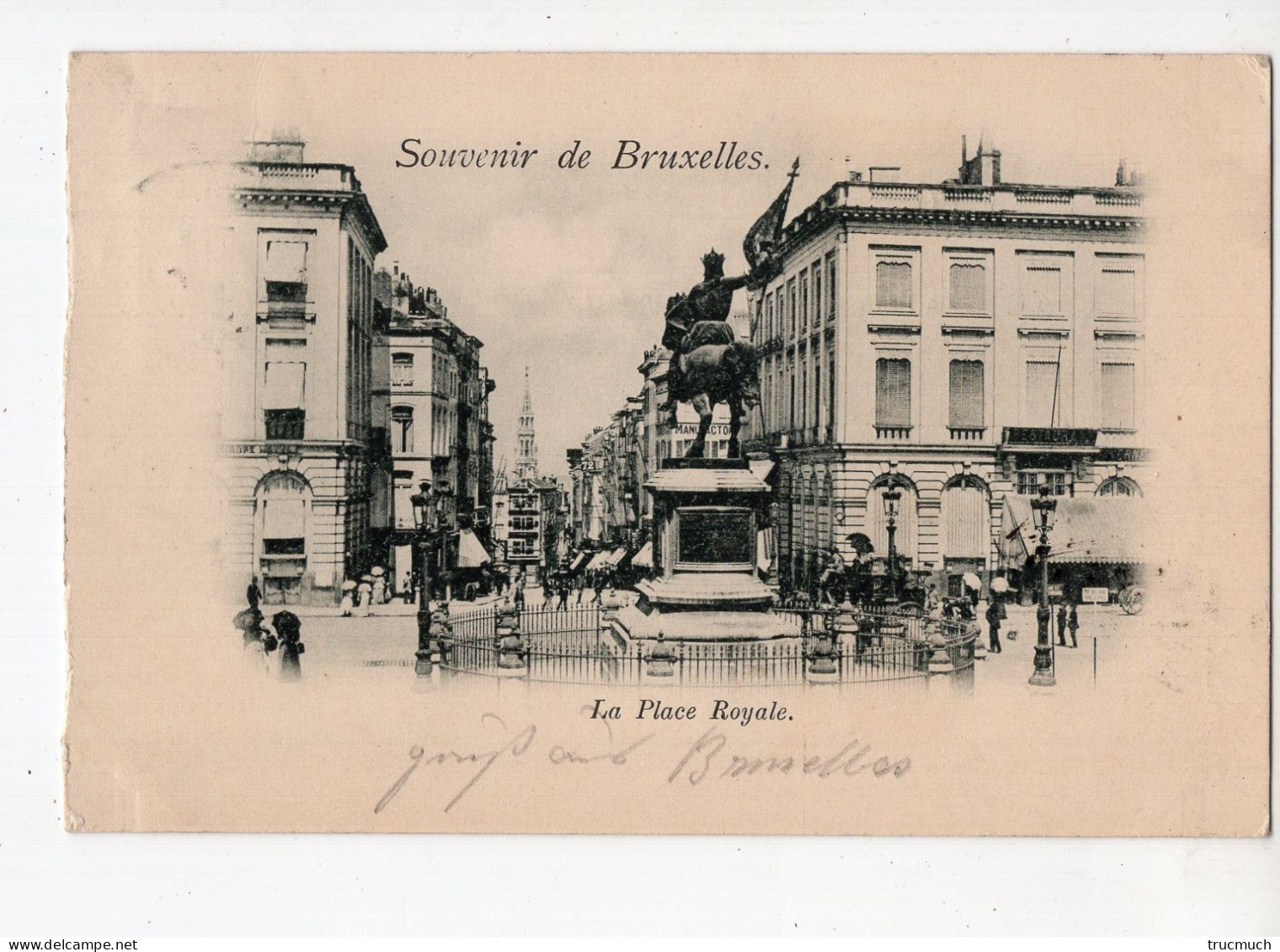 440 - Souvenir De BRUXELLES - La Place Royale *1897* - Bauwerke, Gebäude