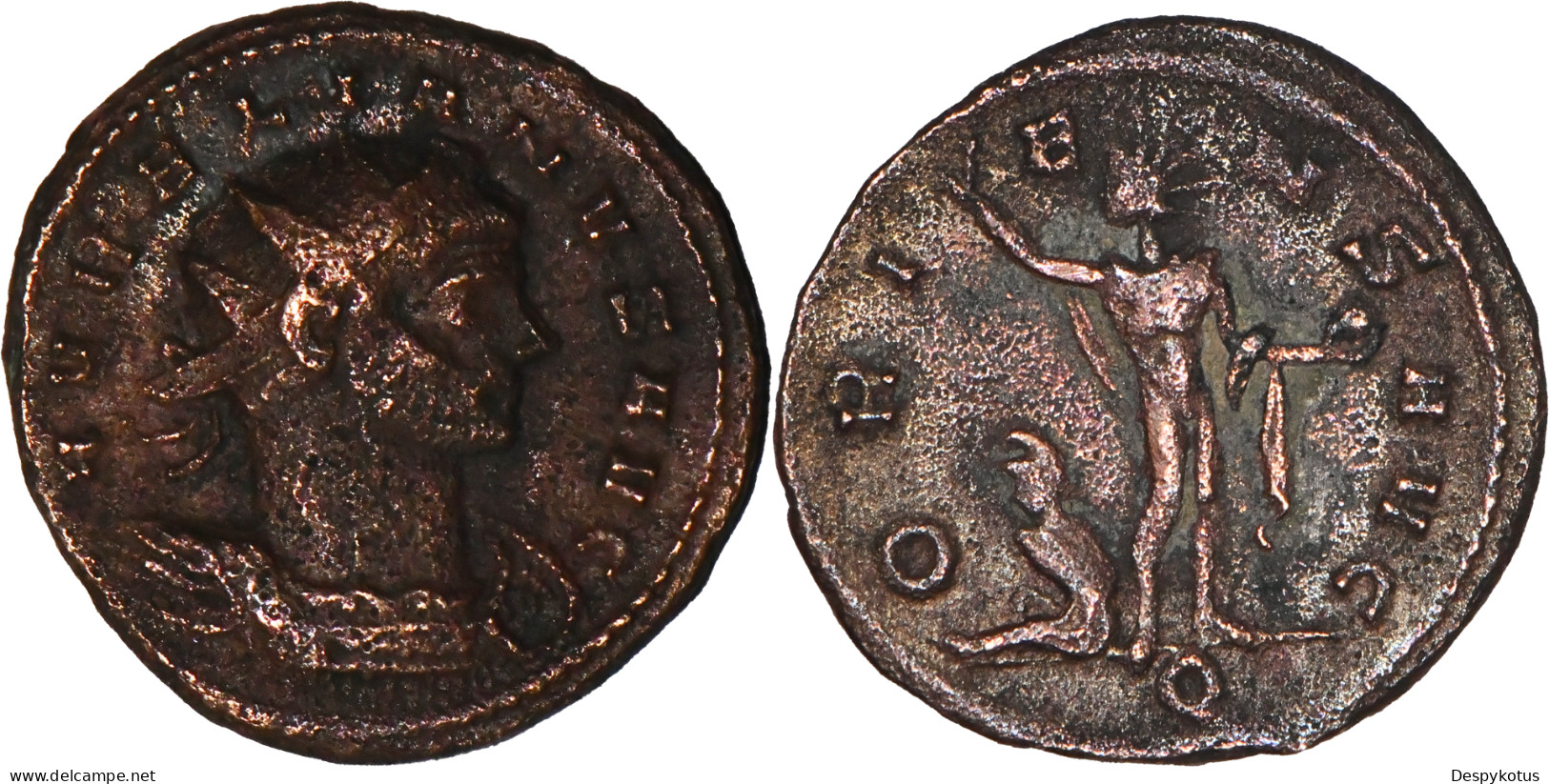 ROME - Antoninien - AURELIEN - ORIENS AVG Sol Avec Captif - RIC.248 - 19-046 - La Crisis Militar (235 / 284)